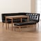Baxton Studio Arvid Dark Brown Faux Leather Upholstered 4-Piece Wood Dining Nook Set 164-9305-10550-10552 - alternate 5